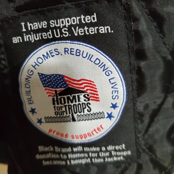 Black Brand motorcycle clothing leather jacket - Picture 6 of 8